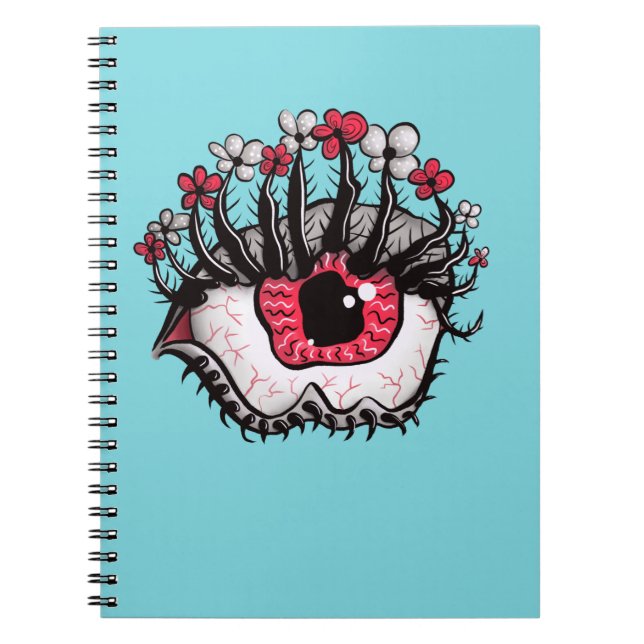 Cuaderno Macabre Eye Melt Creepy Psychedelic Dark Art (Frente)