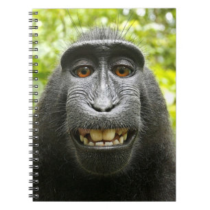 Cuaderno Macaque con cresta sonriente de Célebes