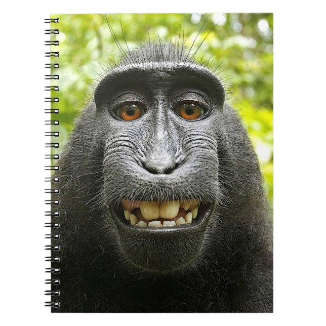 Cuaderno Macaque con cresta sonriente de Célebes (Frente)