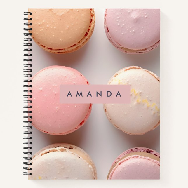 Cuaderno Macarón Pastel Elegante Personalizado (Anverso)