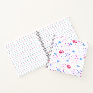 Cuaderno Macarones apetitosos en manchas acuáticas
