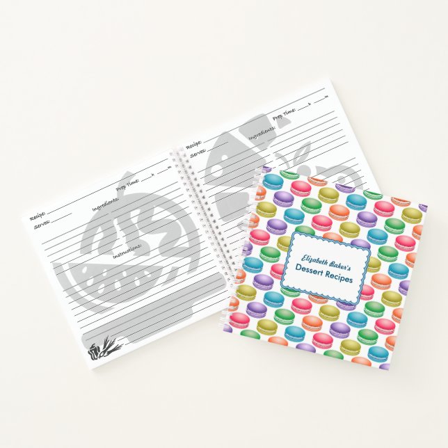 Cuaderno Macarones coloridos de arte pop personalizados (Interior)