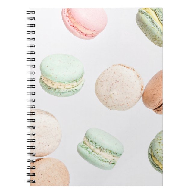 Cuaderno Macarones Coloridos: Patrón De Dulce Caída. (Frente)