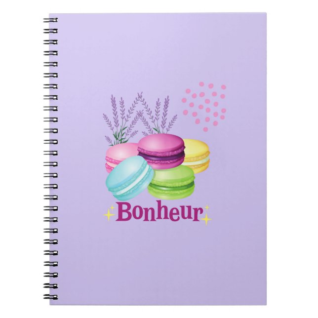 Cuaderno Macarons Happiness Bonheur (Frente)