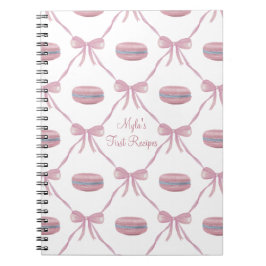 Cuaderno Macarons Rosados Personalizados Receta Coquette Fr