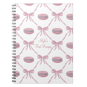 Cuaderno Macarons Rosados Personalizados Receta Coquette Fr
