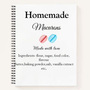 Cuaderno macarrones caseros añadir ingredientes hechos con