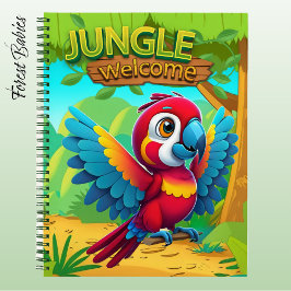 Cuaderno Macaw Parrot Tropical Bird Cartoon Character 🐦