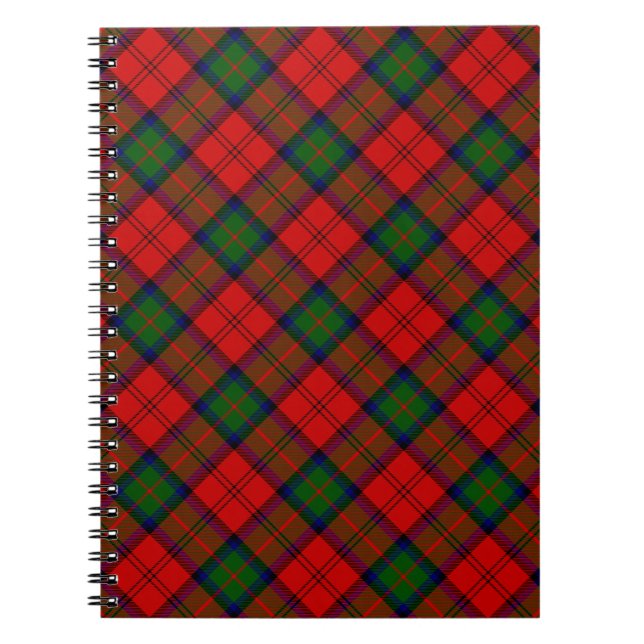 Cuaderno MacDuff tartan verde plaid (Frente)