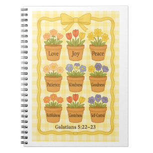Cuaderno Macetas amarillas de la fruta del Espíritu
