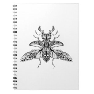 Cuaderno Macho-Escarabajo psicodélico inspirado