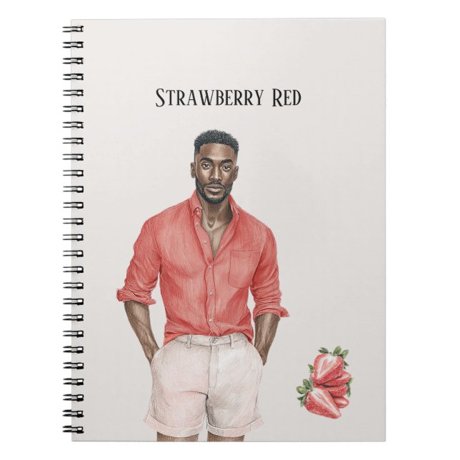 Cuaderno Macho Negro Fresa Rojo Superior (Frente)