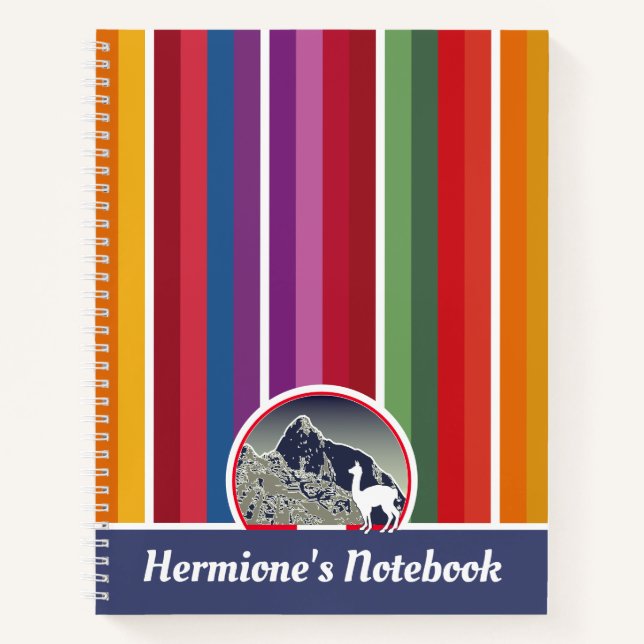 Cuaderno Machu Picchu Montaña Andina Personalizada Perú (Anverso)
