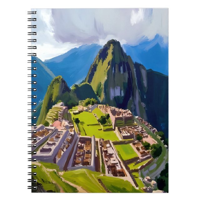 Cuaderno Machu Picchu Peru Painting Travel Art (Frente)