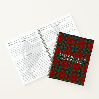 Cuaderno Maclean Tartán escocés moderno MacLean de Duart