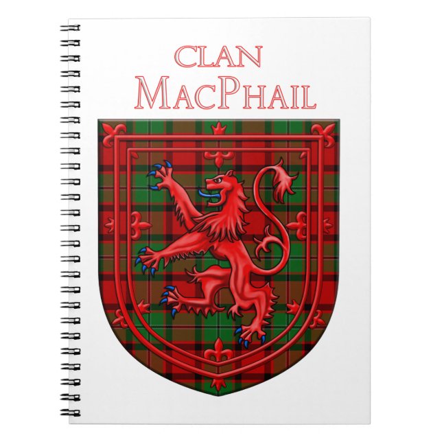 Cuaderno MacPhail Tartan Scottish Plaid Lion Rampant (Frente)