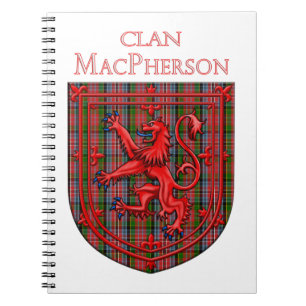 Cuaderno MacPherson Tartan Scottish Plaid Lion Rampant