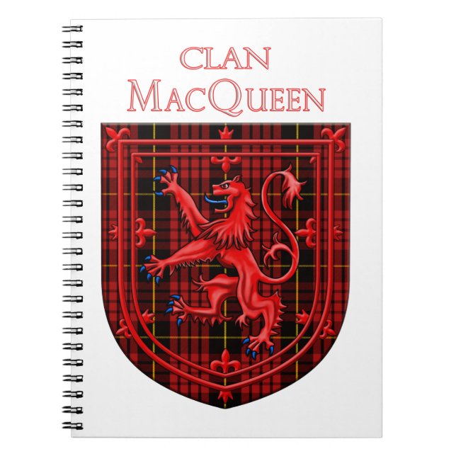 Cuaderno MacQueen Tartan Scottish Plaid Lion Rampant (Frente)