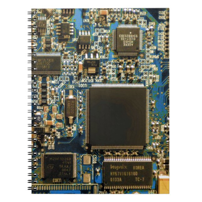 Cuaderno Macro Circuito Impreso Azul | Foto de PCB (Frente)