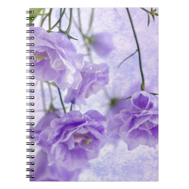 Cuaderno Macro morada de Campanella flor (Frente)