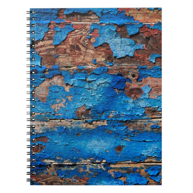 Cuaderno Madera azul del fondo de textura (Frente)
