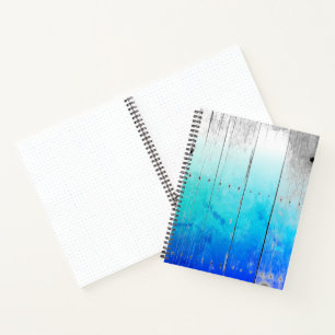 Cuaderno Madera Azul Pintada de Derivada Madera Depurada N