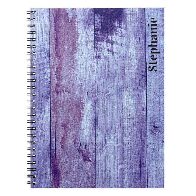 Cuaderno Madera de granero teñida de azul rústico - Persona (Frente)