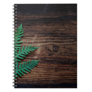 Cuaderno Madera de la planta de hierro grano de helecho peq
