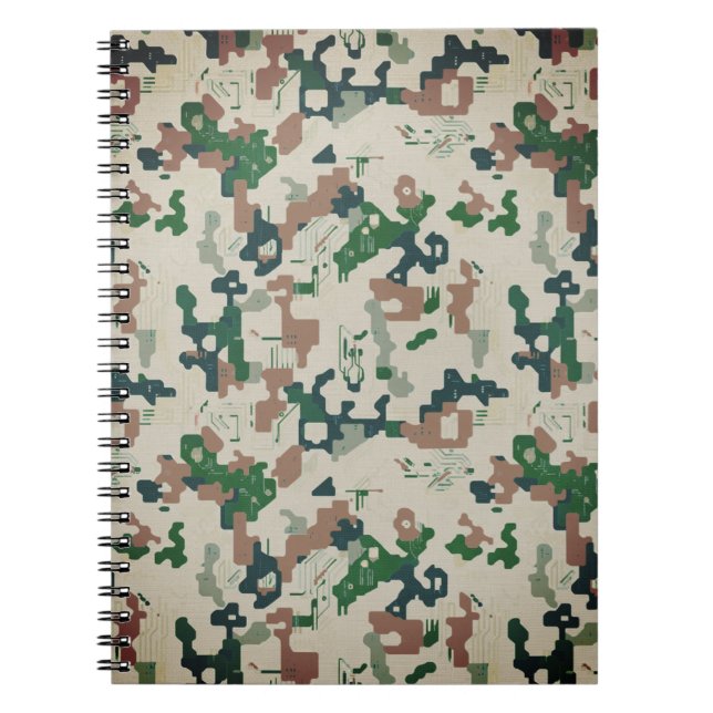 Cuaderno Madera de píxeles de la Tierra  (Frente)