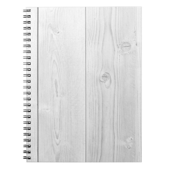 Cuaderno Madera pintada de blanco textura brillante (Frente)