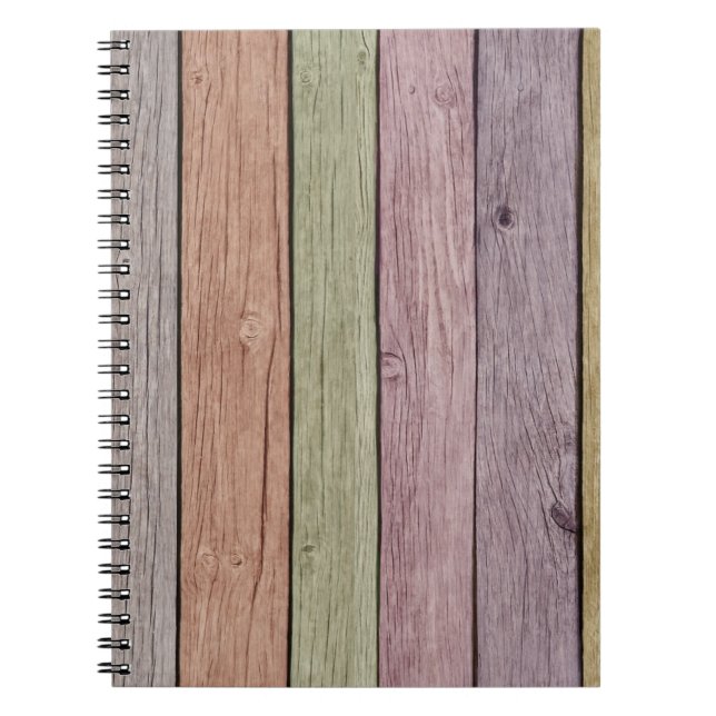Cuaderno Madera pintada de colores (Frente)