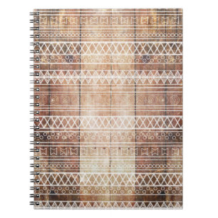 Cuaderno Madera tribal azteca del vintage