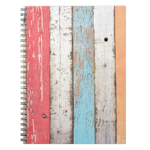 Cuaderno Madera Vintage: Textura Cruzada Multicolores.