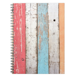 Cuaderno Madera Vintage: Textura Cruzada Multicolores.