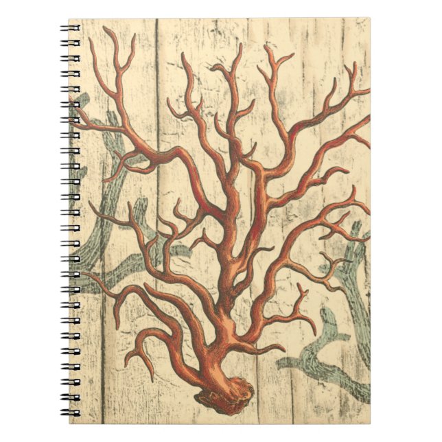 Cuaderno Madera y coral pequeño (Frente)