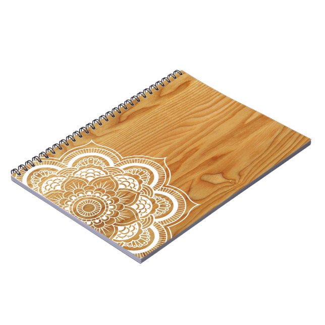 Cuaderno Personalizado Madera Mandala ⭐️ Curioshop