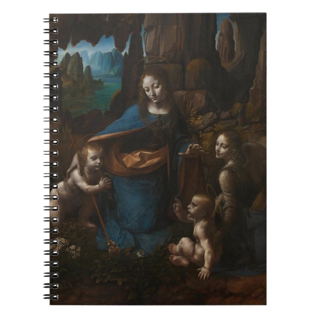 Cuaderno Madonna de las Rocas, Virgen María, Jesús, Juan (Frente)