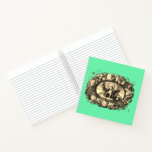 Cuaderno Madonna - Maria - Blumenkranz - Vintage