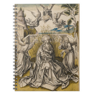 Cuaderno Madonna y ángeles en un paisaje el c.1500