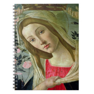 Cuaderno Madonna y el niño coronaron por los ángeles,