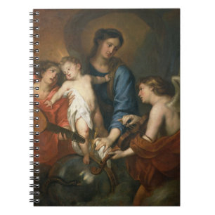 Cuaderno Madonna y niño con ángeles