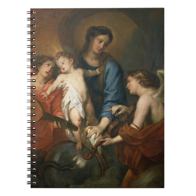 Cuaderno Madonna y niño con ángeles (Frente)