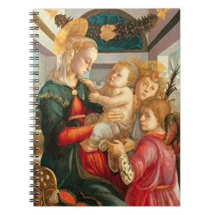 Cuaderno Madonna y niño con dos ángeles Sandro Botticelli