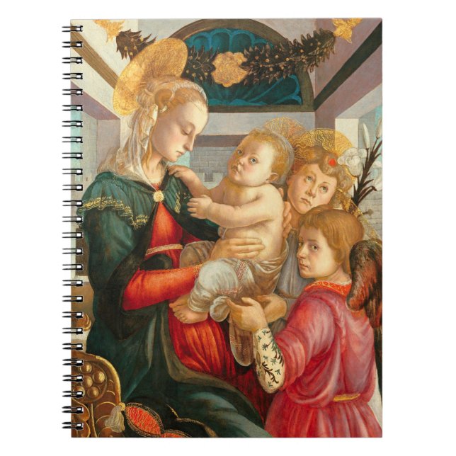 Cuaderno Madonna y niño con dos ángeles Sandro Botticelli (Frente)