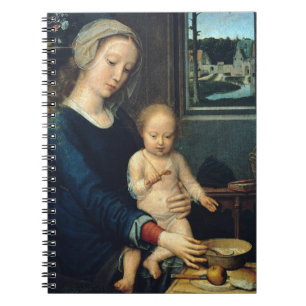 Cuaderno Madonna y niño con sopa de leche - Gerard David -