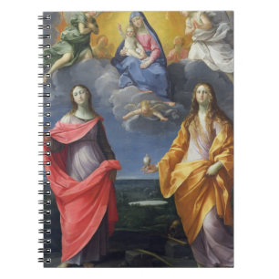 Cuaderno Madonna y niño con St. Lucy y Maria Magdalena