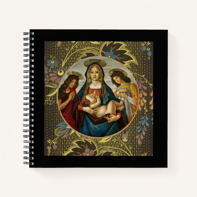 Cuaderno Madonna y Niño de Botticelli (Anverso)