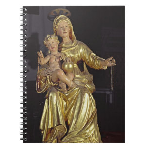 Cuaderno Madonna y niño, siglo XVII (madera dorada)