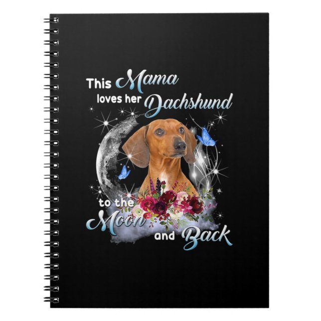 Cuaderno Madre Arte Dachshund Mamá Cumpleaños (Frente)