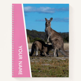 Cuaderno Madre canguro y bebé en Australia, rosa